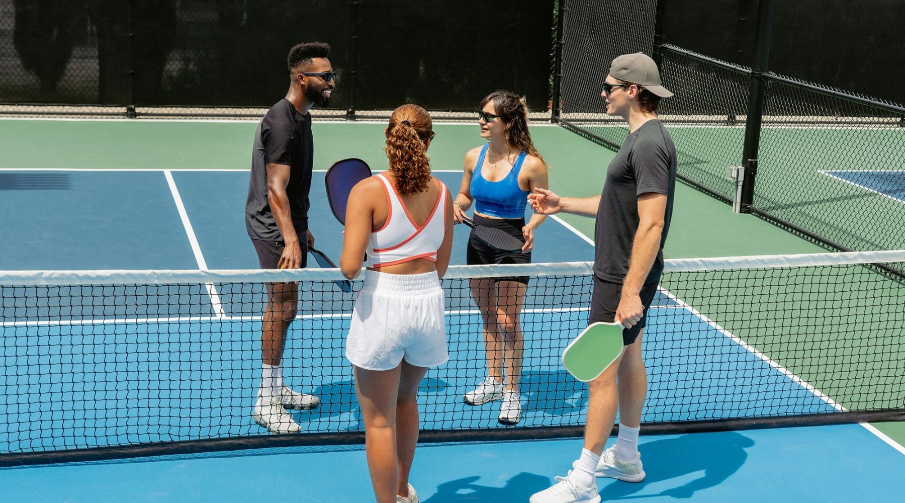 people playing pickleball