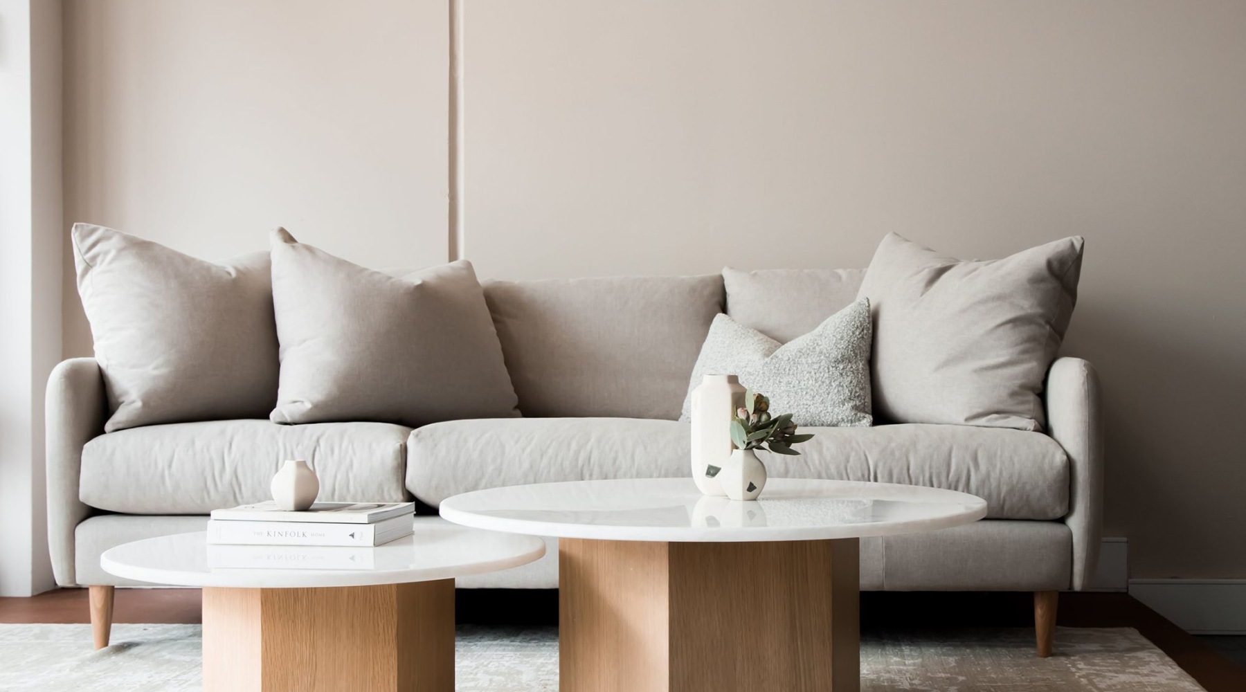 living room with couch and coffee table